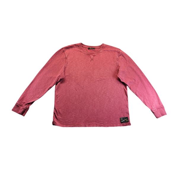 Frye and Co. Other - Frye and Co. Mens Burgundy Long Sleeve Thermal Shirt‎ Large Patch Logo Clean